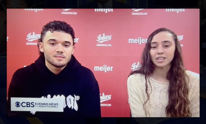 Indiana basketball player Anthony Leal and his sister Lauren were featured in a story on the CBS Evening News on Monday night. Anthony used his NIL earnings to pay off his older sister's student loans.